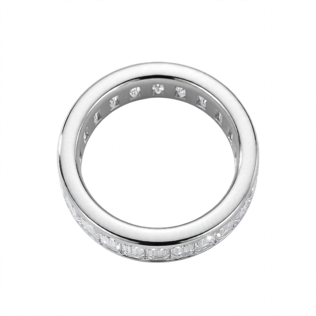 14K Yellow Gold Emerald-Cut Diamond Full Eternity Band