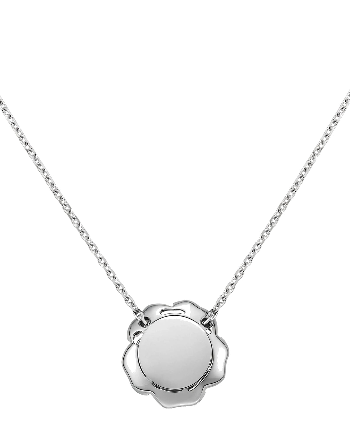 14k Rosegold Camellia Flower Pendant Necklace.