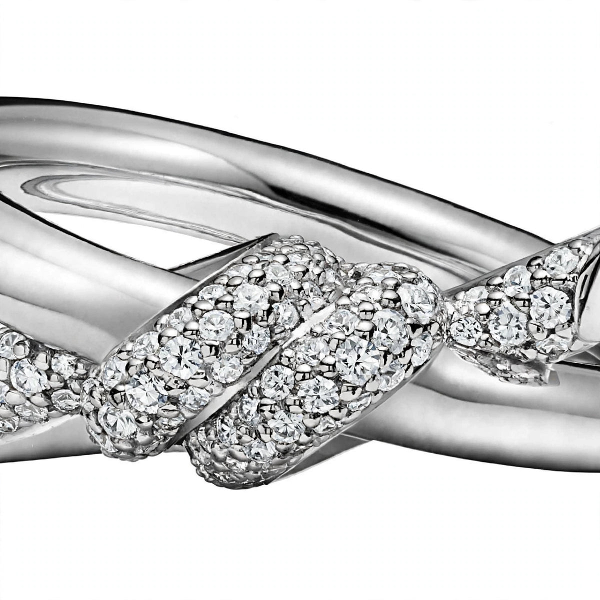 18K Yellow Gold Double-Row Knot Statement Ring
