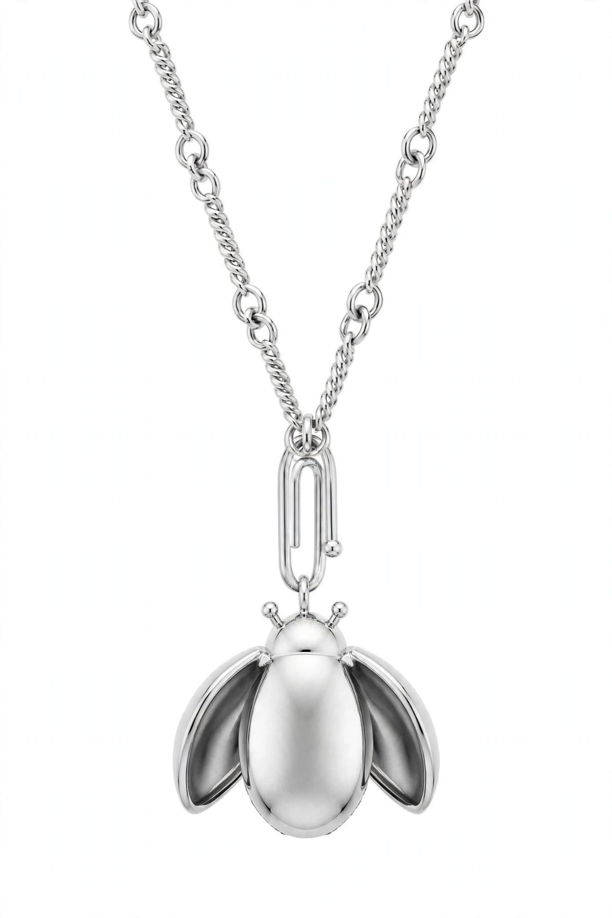 18K Yellow Gold Ladybug Pendant Necklace.