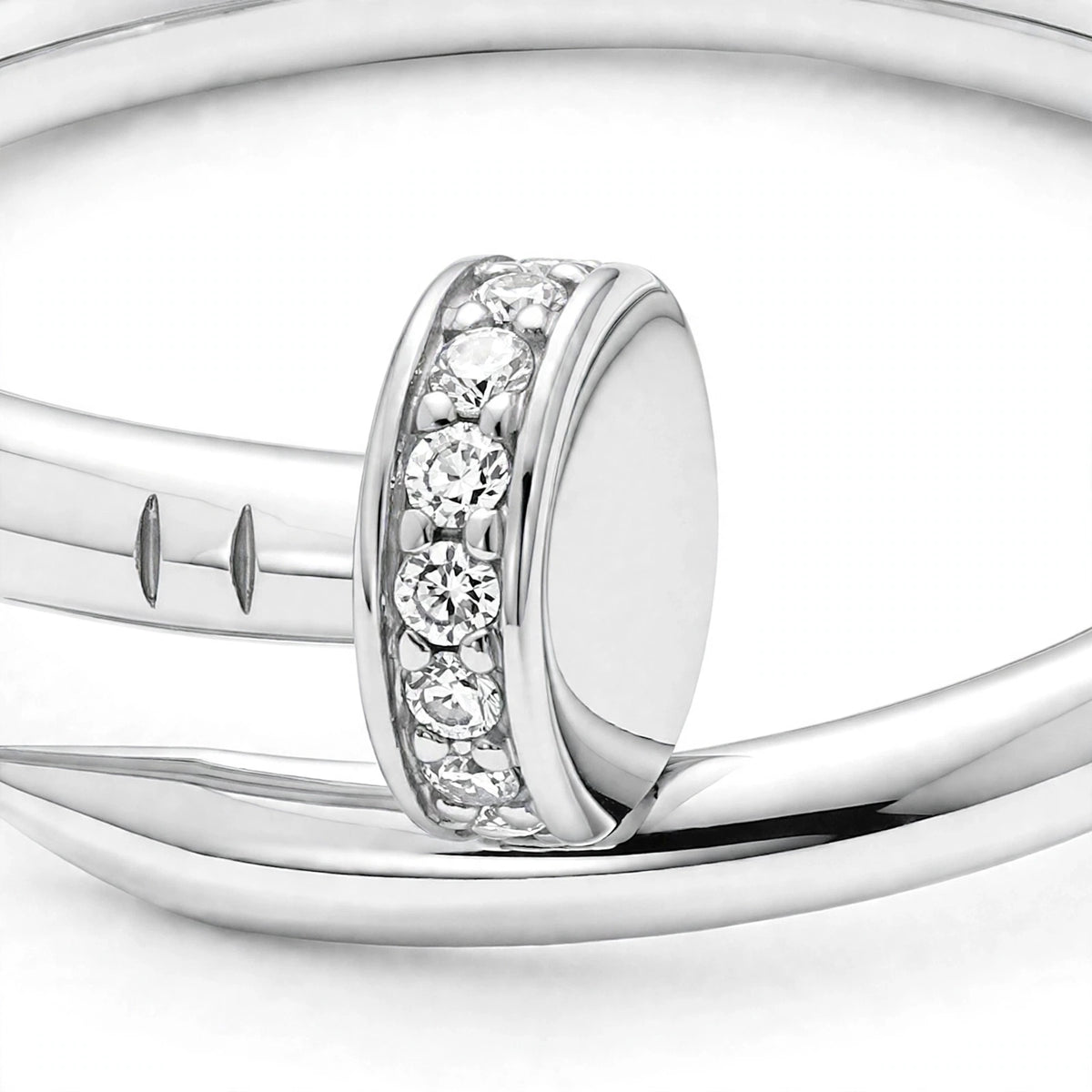 18K Yellow Diamond Nail Bypass Ring