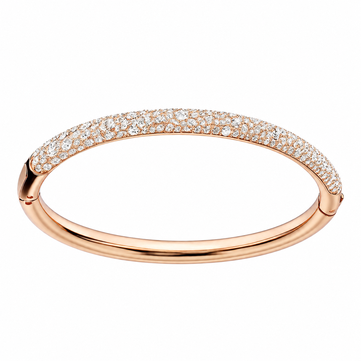 18K Rose Gold Snow Pavé Crystal Bangle