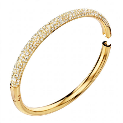 18K Rose Gold Snow Pavé Crystal Bangle