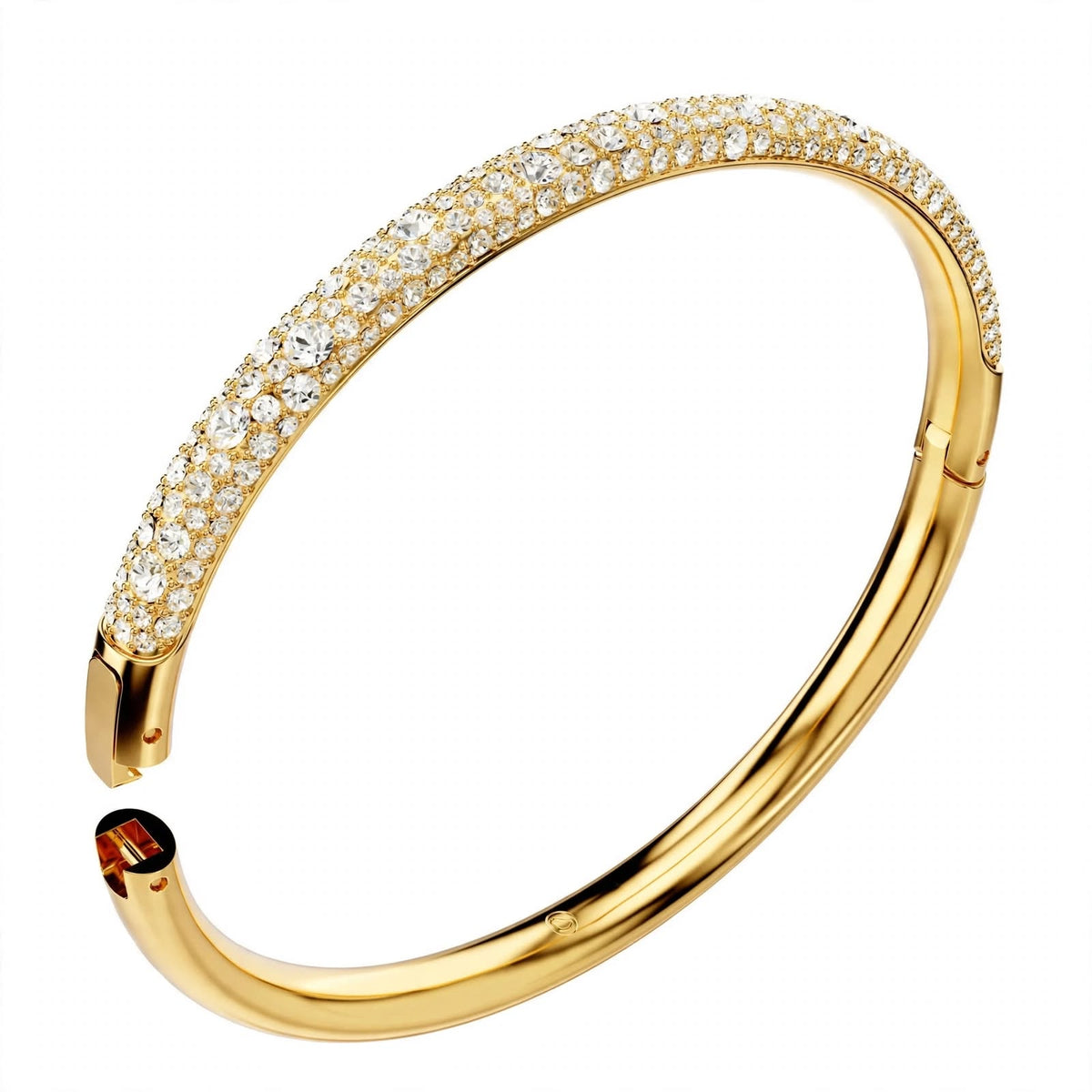 18K Rose Gold Snow Pavé Crystal Bangle