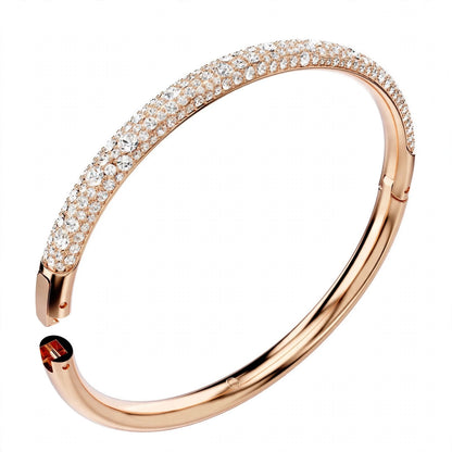 18K Rose Gold Snow Pavé Crystal Bangle