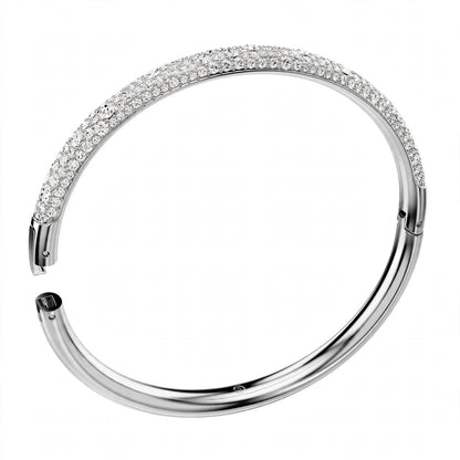 18K Rose Gold Snow Pavé Crystal Bangle