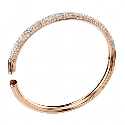 18K Rose Gold Snow Pavé Crystal Bangle