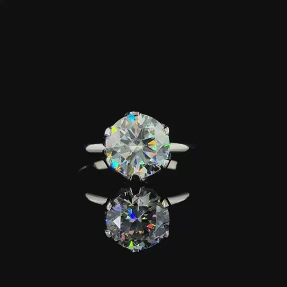 A classic six-prong round solitaire ring.