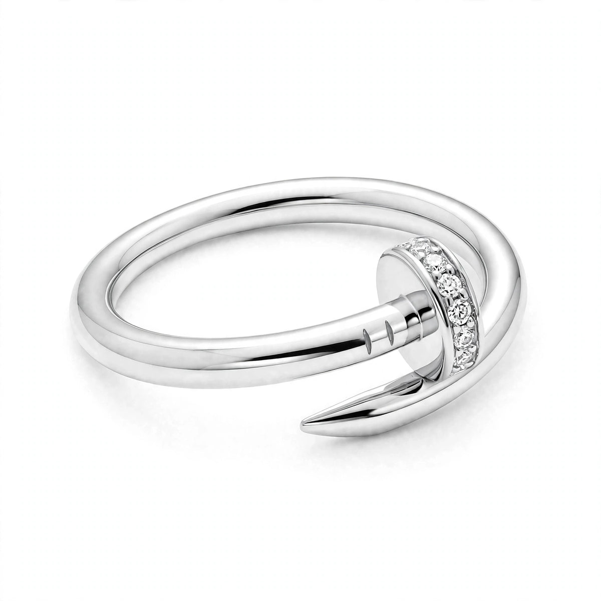 18K Yellow Diamond Nail Bypass Ring
