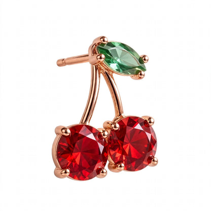 14K Yellow Gold Cherry Stud Earrings