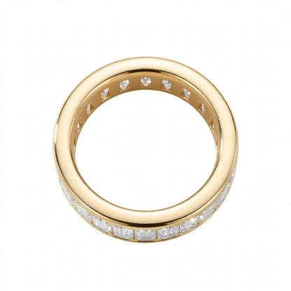 14K Yellow Gold Emerald-Cut Diamond Full Eternity Band