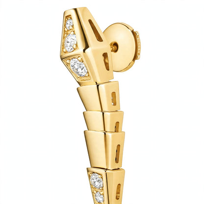 18K Yellow Gold Serpenti Pendant Earrings