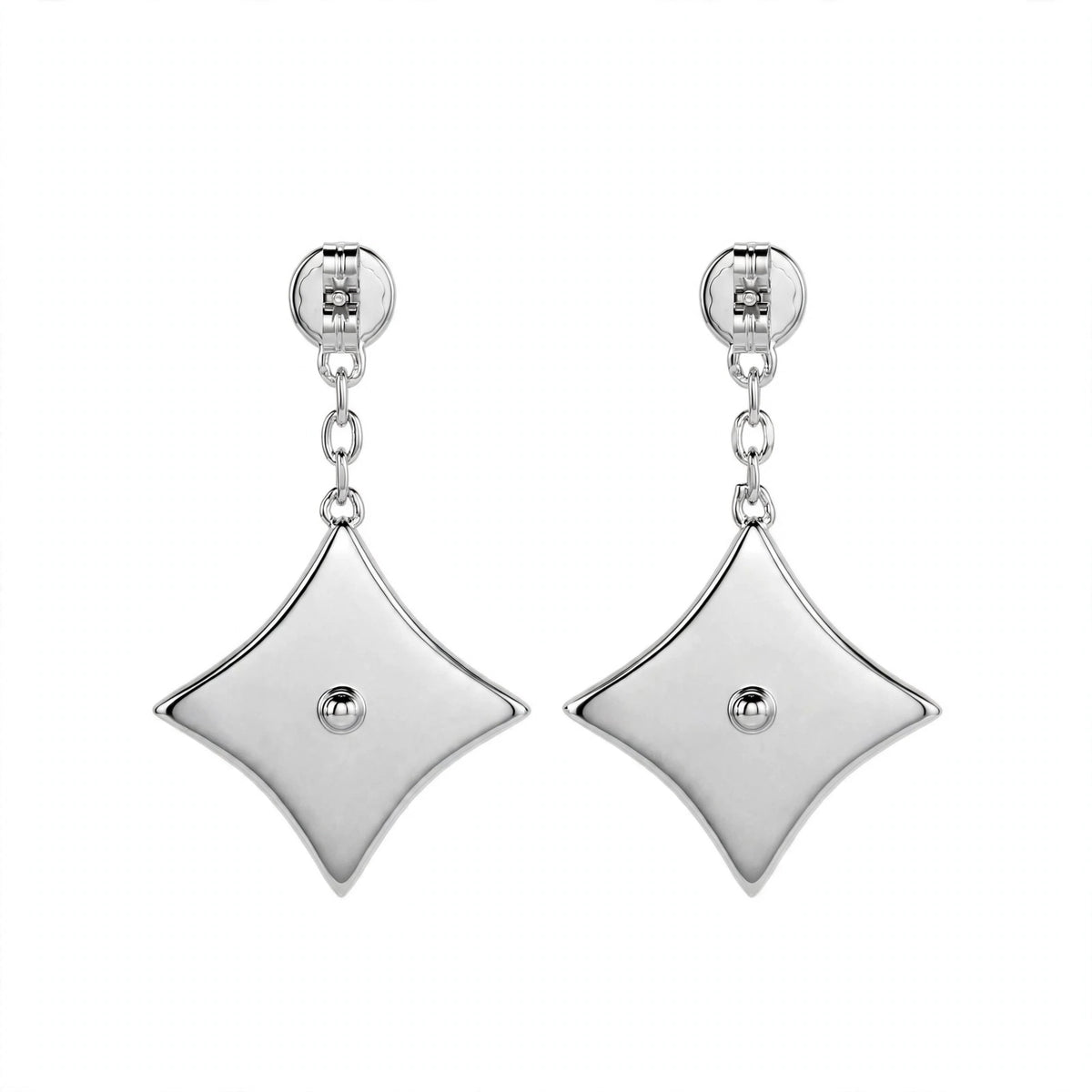 Handmade Pink Mother of Pearl Clover Drop Earrings in Gold Filled.