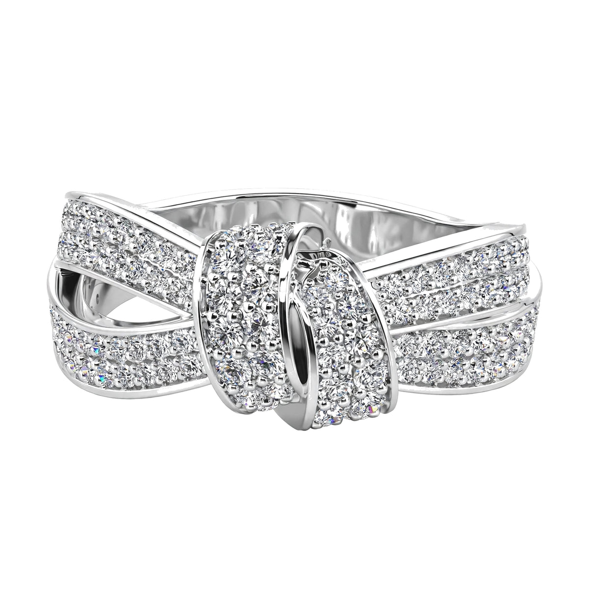 14K Rosegold Statement Ribbon Knot Cocktail Ring