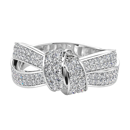 14K Rosegold Statement Ribbon Knot Cocktail Ring