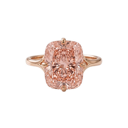 14K Rose Gold Elongated Cushion Cut Morganite Engagement Ring.
