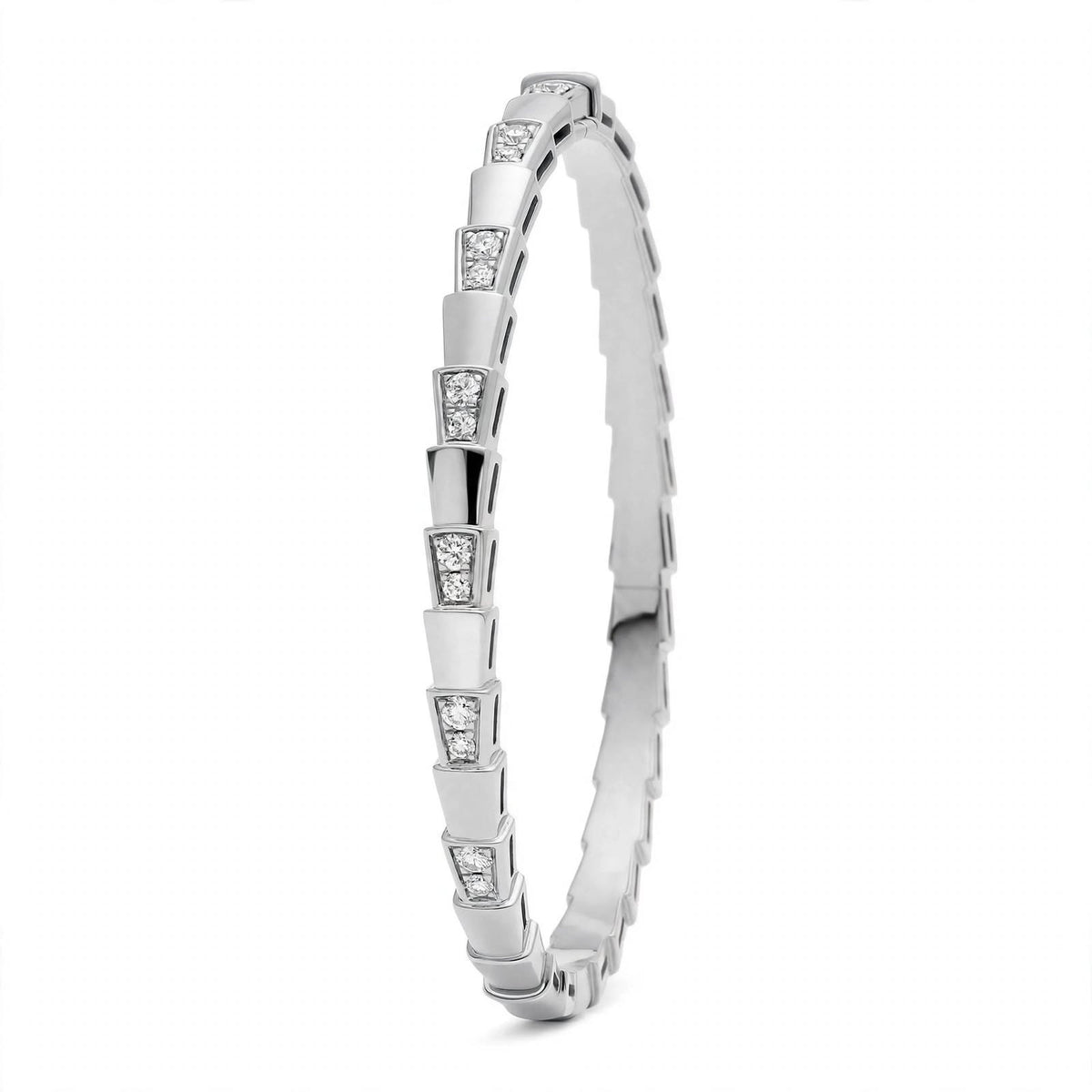Custom Crafted Snake Scale Bangle in Solid 18K Gold