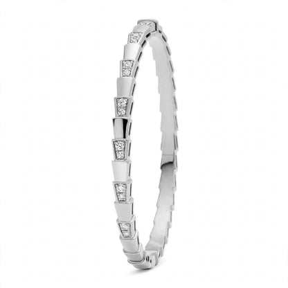 Custom Crafted Snake Scale Bangle in Solid 18K Gold