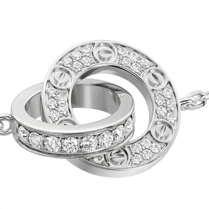 18K Yellow Gold Interlocking Circle Chain Bracelet