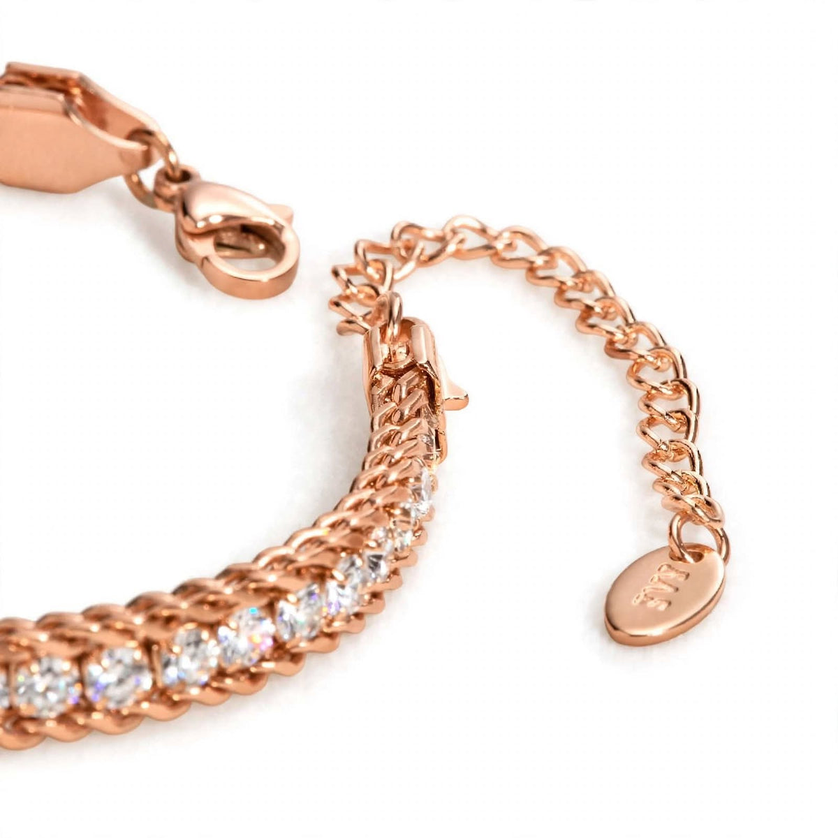 18K Yellow Gold Double Row Tennis Bracelet