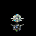A classic six-prong round solitaire ring.
