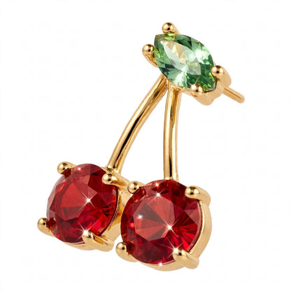 14K Yellow Gold Cherry Stud Earrings