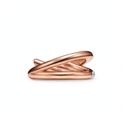 18K Yellow Gold Double-Row Knot Statement Ring