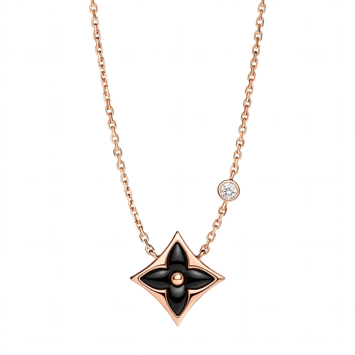 Handmade Mother of Pearl Flower Pendant Necklace
