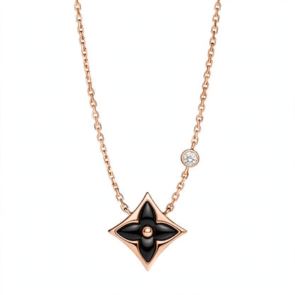Handmade Mother of Pearl Flower Pendant Necklace