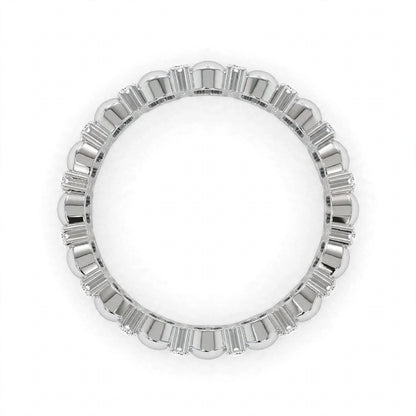 14k Rose Gold Unique Double Row Diamond Eternity Band