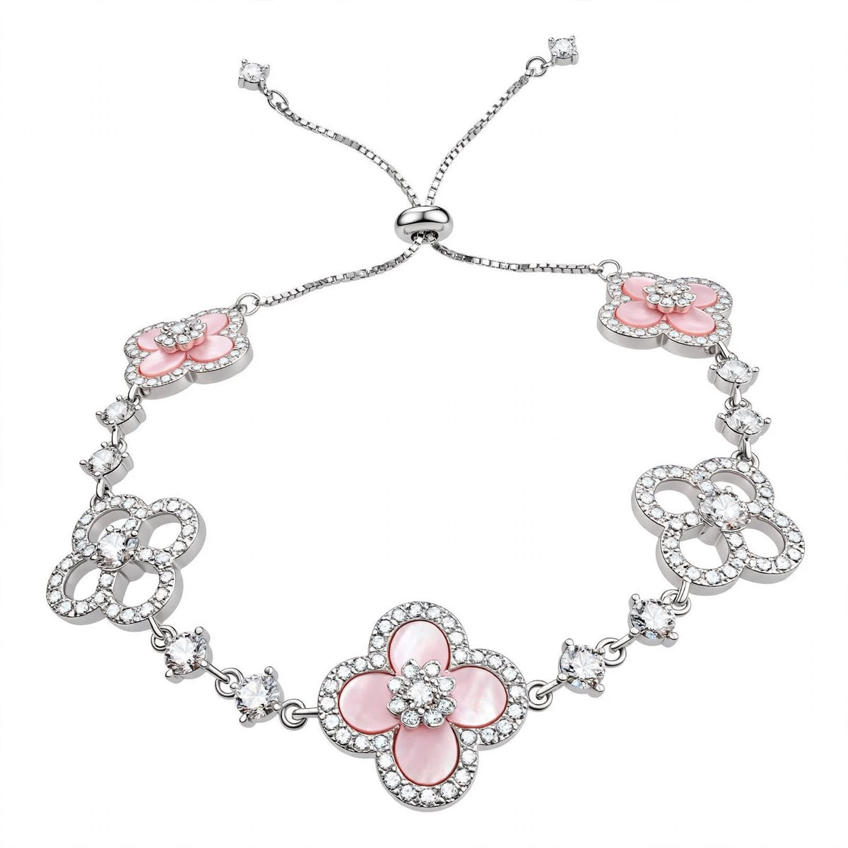 18K Rose Gold Sakura Clover Bracelet