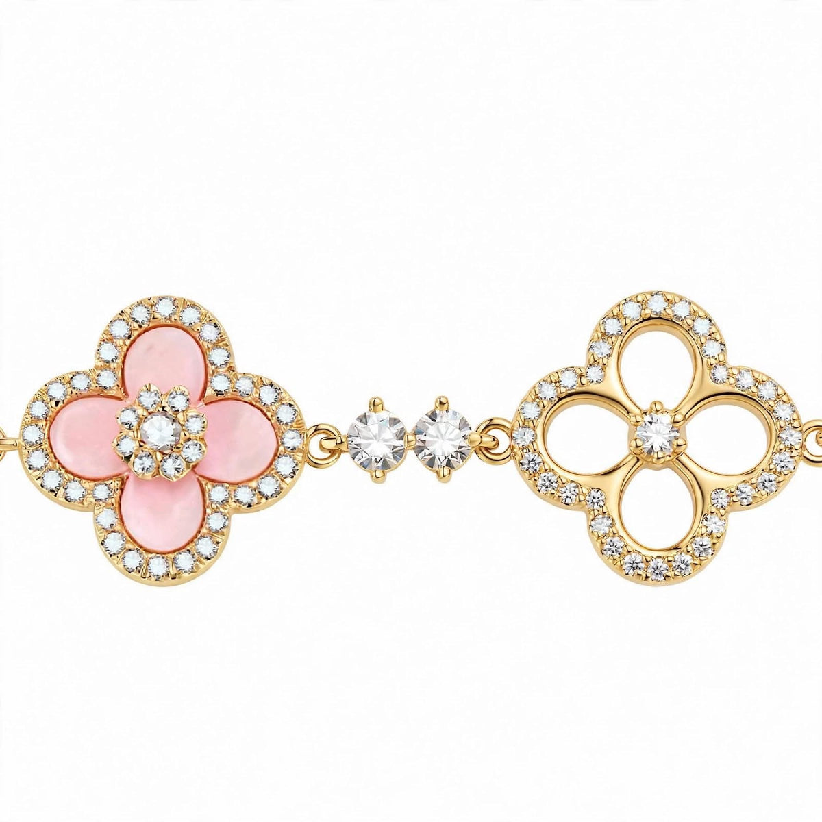 18K Rose Gold Sakura Clover Bracelet