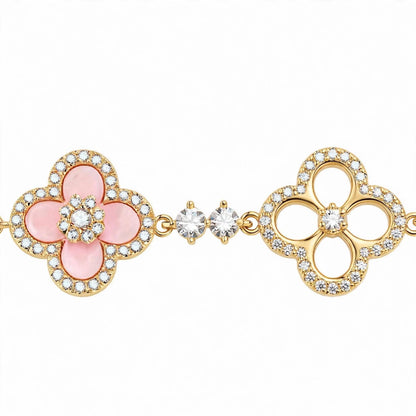 18K Rose Gold Sakura Clover Bracelet