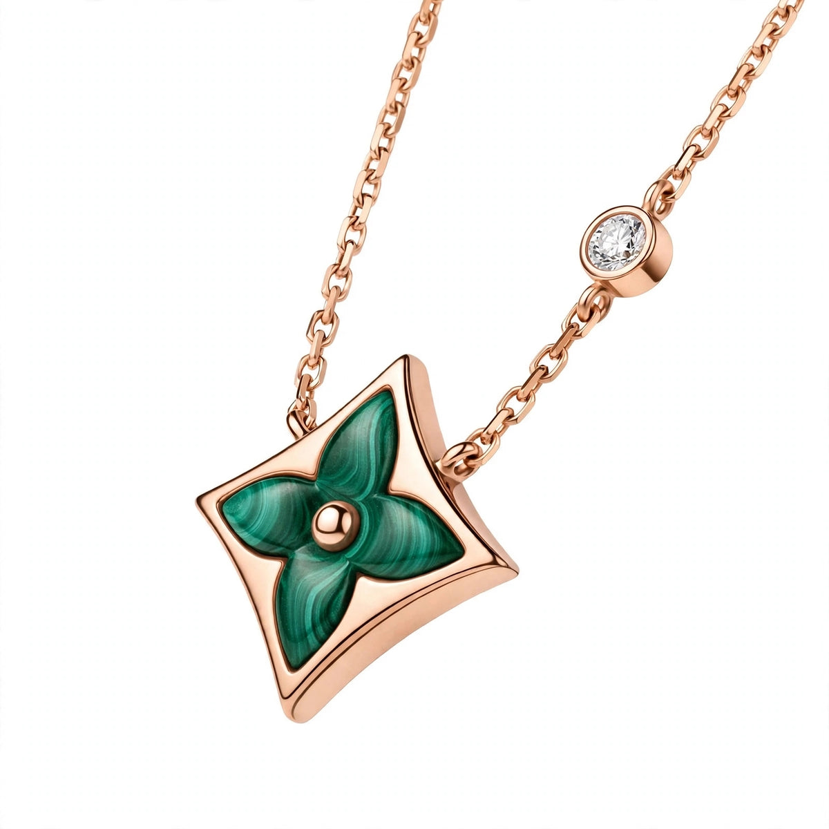 Handmade Mother of Pearl Flower Pendant Necklace