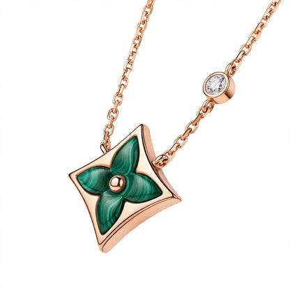 Handmade Mother of Pearl Flower Pendant Necklace