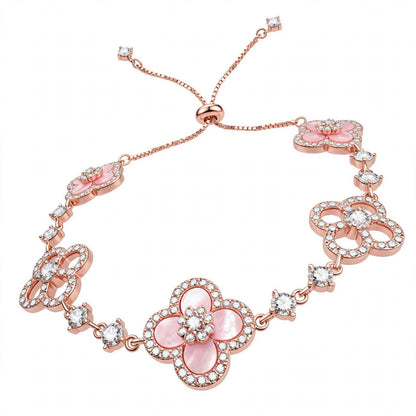 18K Rose Gold Sakura Clover Bracelet