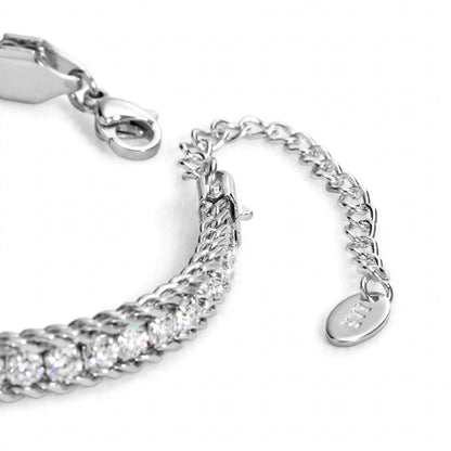 18K Yellow Gold Double Row Tennis Bracelet