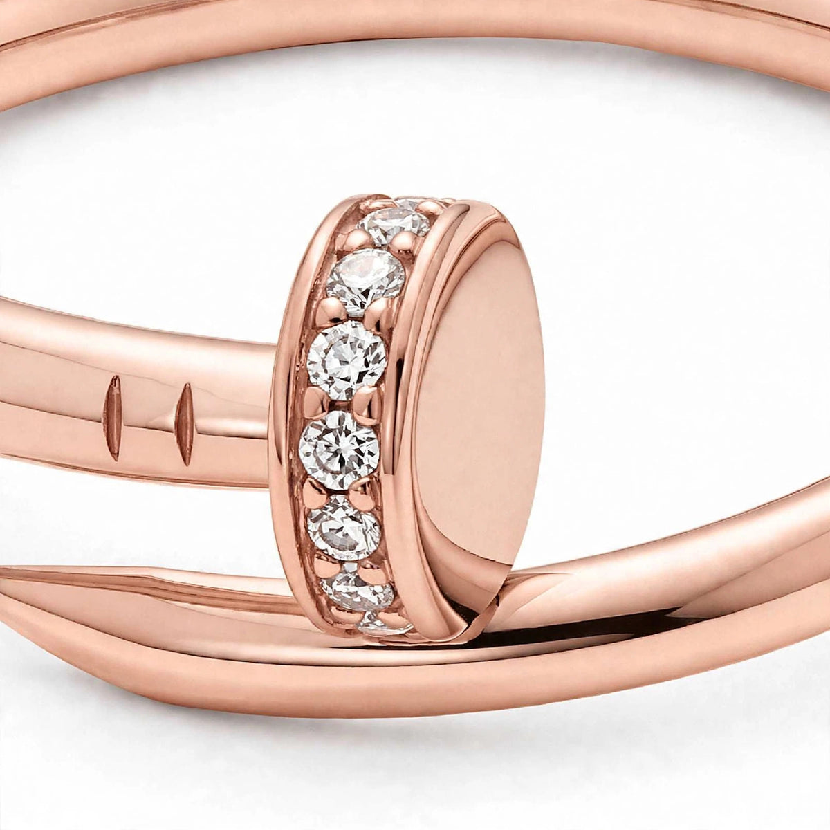 18K Yellow Diamond Nail Bypass Ring