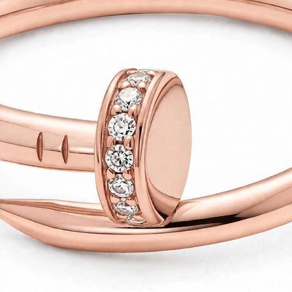 18K Yellow Diamond Nail Bypass Ring