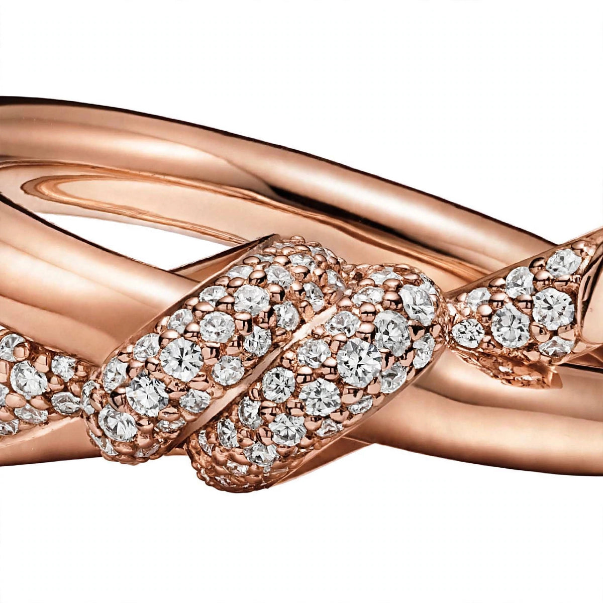 18K Yellow Gold Double-Row Knot Statement Ring