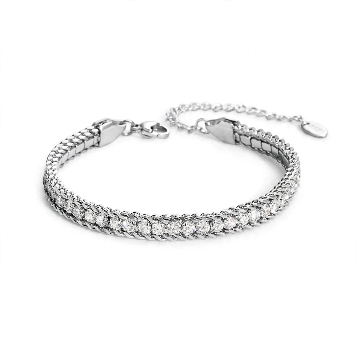 18K Yellow Gold Double Row Tennis Bracelet
