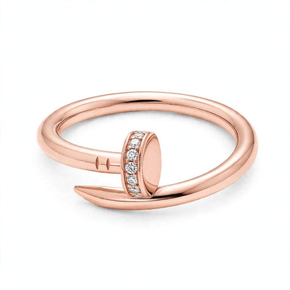 18K Yellow Diamond Nail Bypass Ring