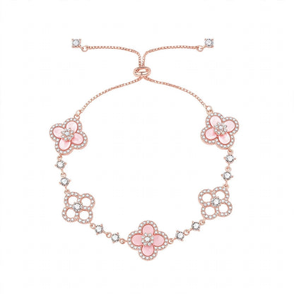 18K Rose Gold Sakura Clover Bracelet