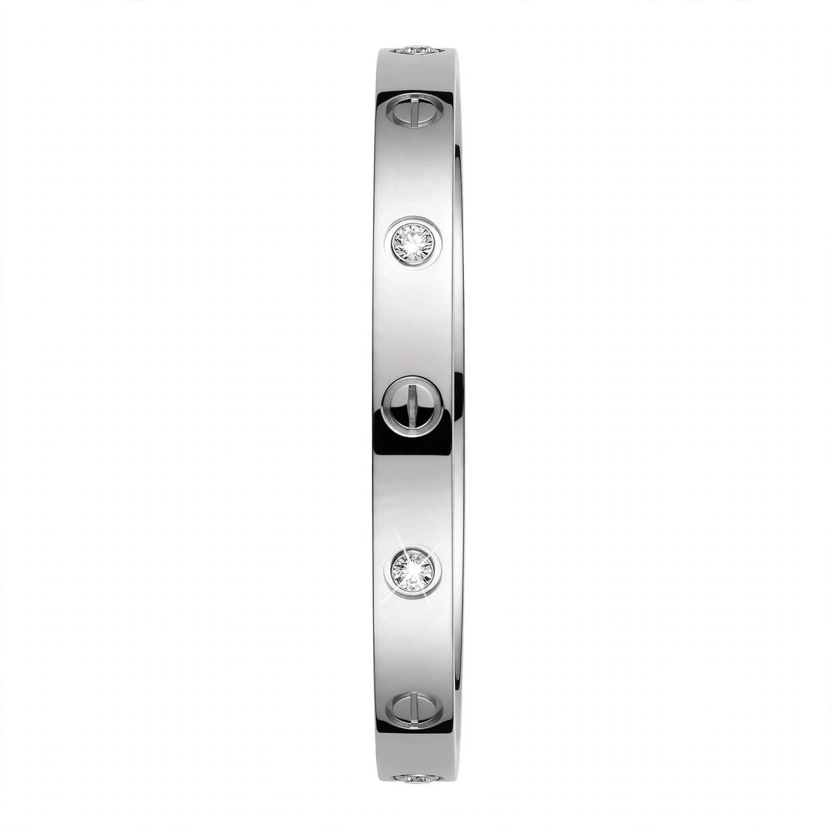 18K Yellow Gold Screw Motif Bangle