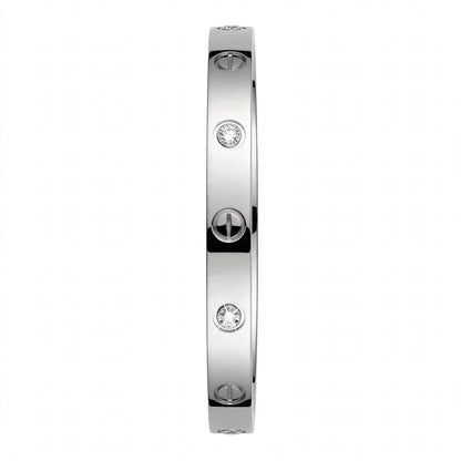 18K Yellow Gold Screw Motif Bangle