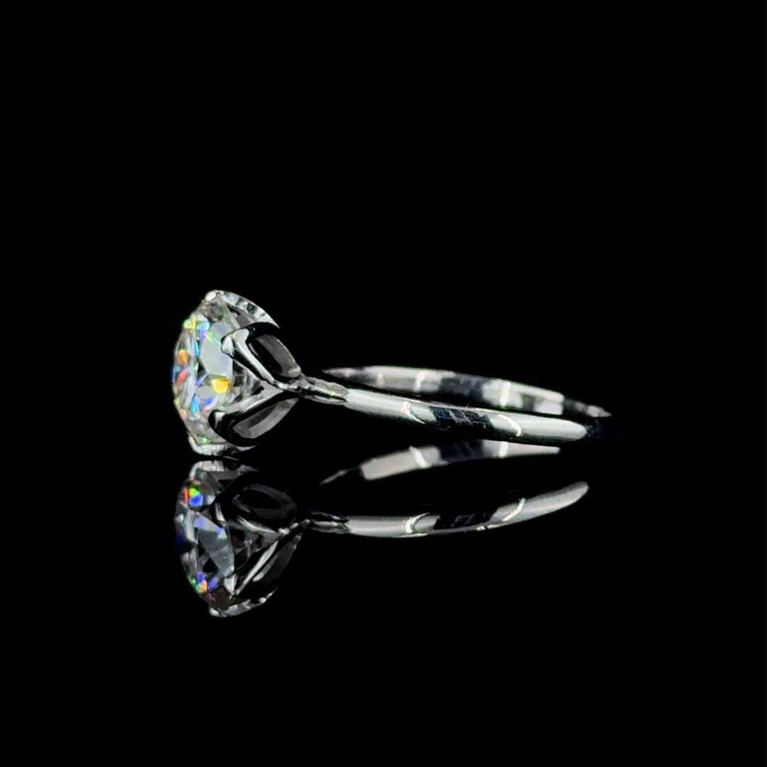 A classic six-prong round solitaire ring.