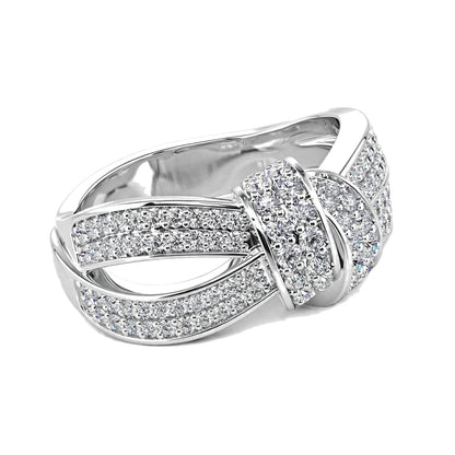 14K Rosegold Statement Ribbon Knot Cocktail Ring