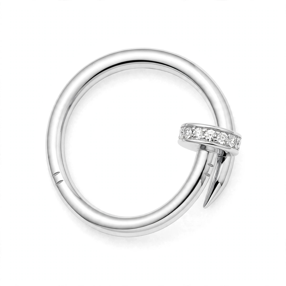 18K Yellow Diamond Nail Bypass Ring