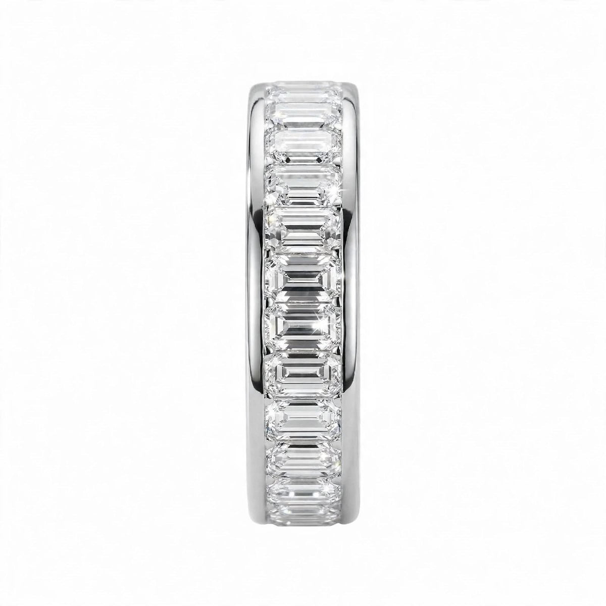 14K Yellow Gold Emerald-Cut Diamond Full Eternity Band
