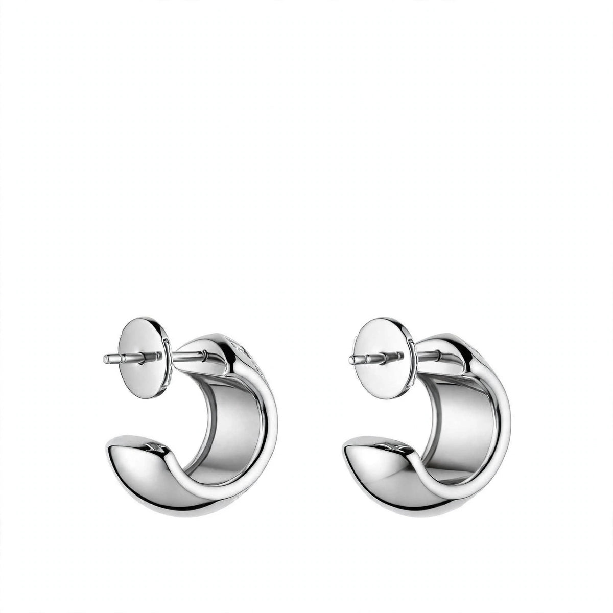 14K Gold Checkered Diamond Hoop Earrings